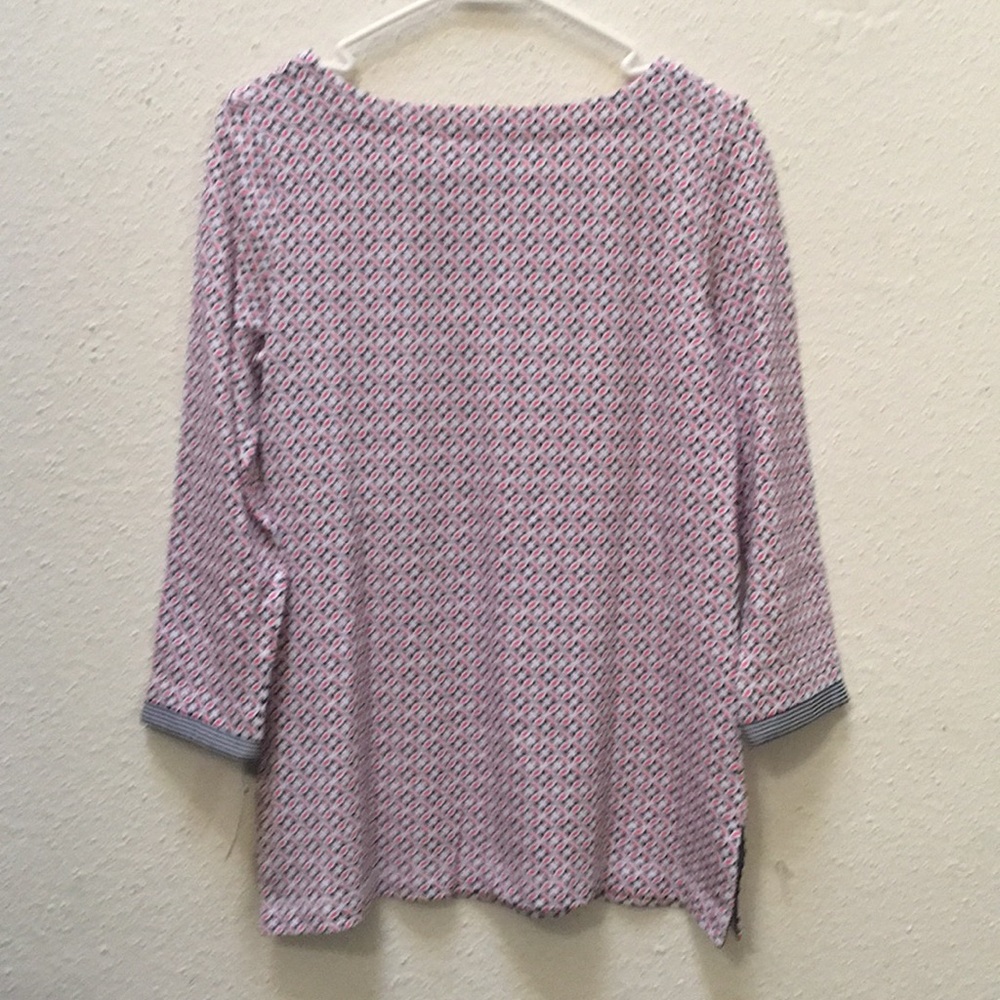 T By Talbots Multicolor Print  3/4 Sleeve Top S:XS
